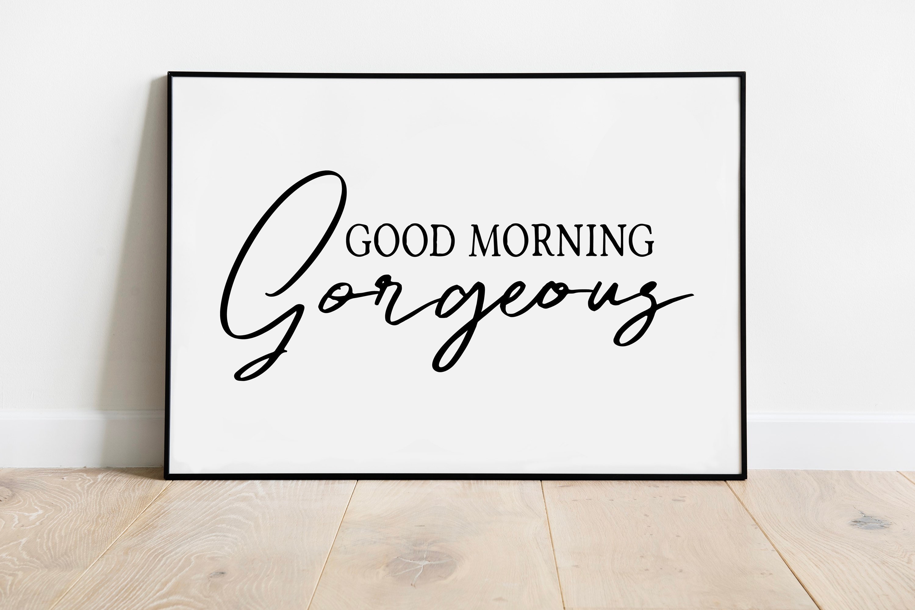 Good Morning Gorgeous // Bathroom Print // Bathroom Quote // | Etsy