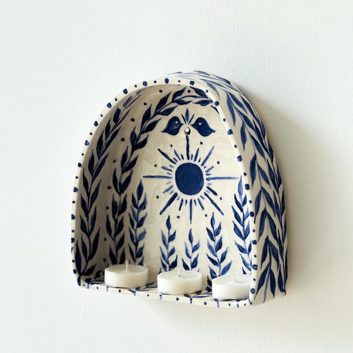 Wall Altar Ceramic Wall Decor Handmade Candle Holder Pottery - Etsy
