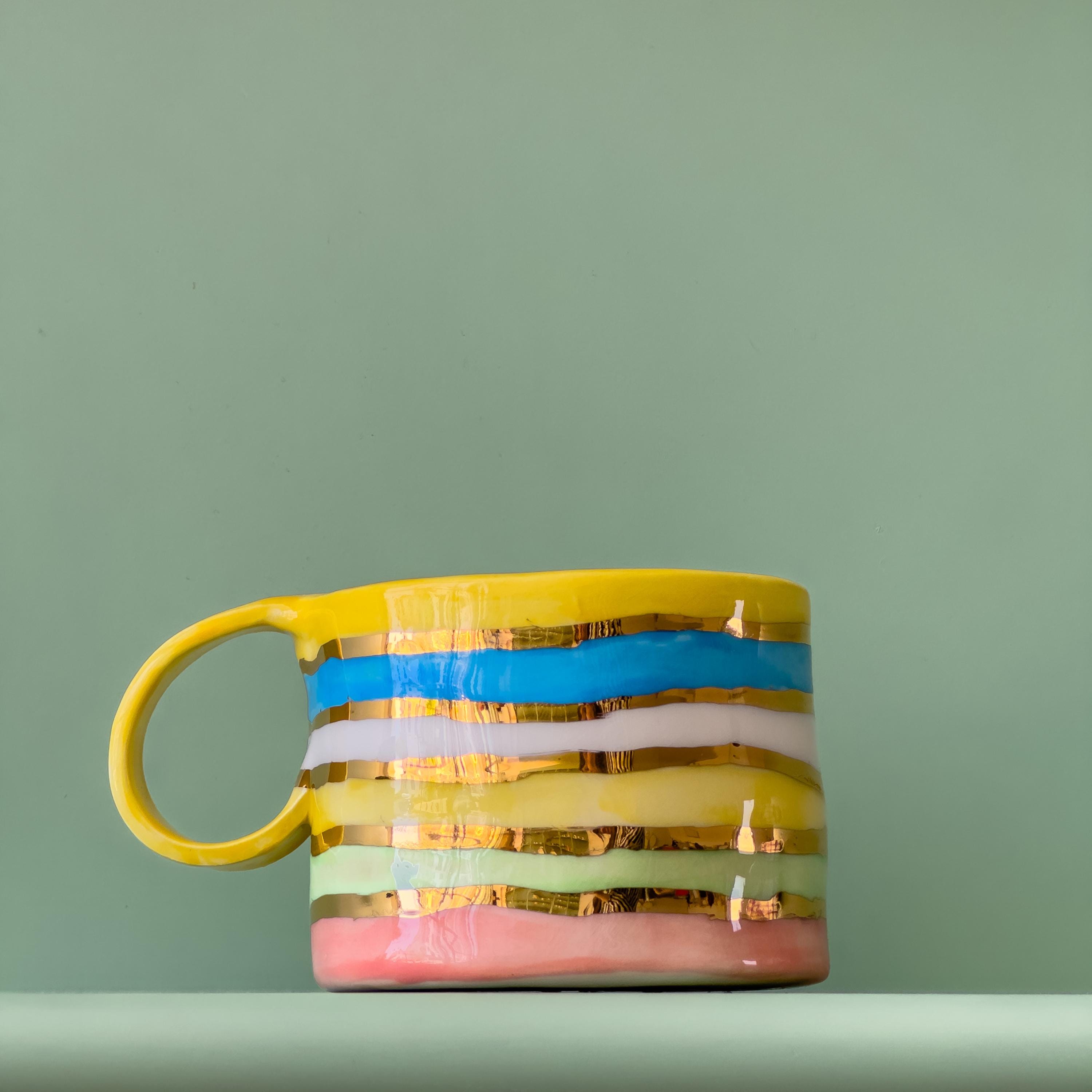 Lines Mug Design Ceramic Handmade Pottery Mug Craft Gift Idea Coffee Cup Gift for Her Unique Personalized Birthday Anniversary Gift