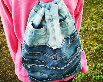 TurnBeutel PoPoTaschen - Jeans Upcycling Unikat Handmade