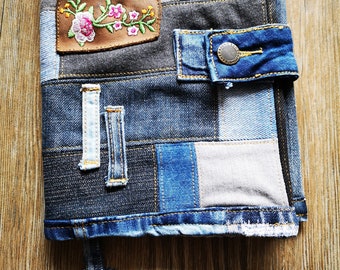 Notebook "MAC" - jeans upcycling unique handmade