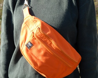 Crossbag / Cross-Over-Bag orange awning good vibes - shoulder bag handbag upcycling unique