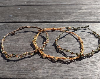 Custom Woodstock Anklet/70s Inspired Waterproof Ankle Bracelet