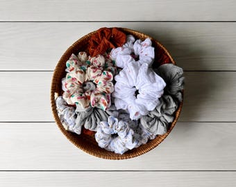 Elastico per capelli in doppia garza di cotone - tre misure