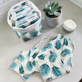 Washable wipes or pack of 7/14/21 reusable makeup remover/baby wipes in bamboo and cotton micro-terry cloth, with or without a basket/pouch/mesh bag for washing