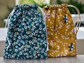 Cotton pouch/clutch bag in 4 sizes - customizable with embroidery product logo