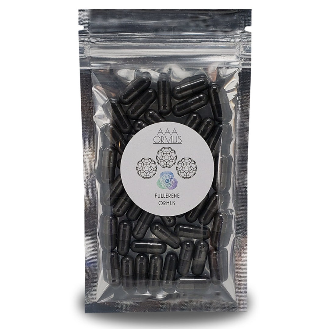 ORMUS FULLERENE Capsules Vegan Activated Charcoal Chlorella