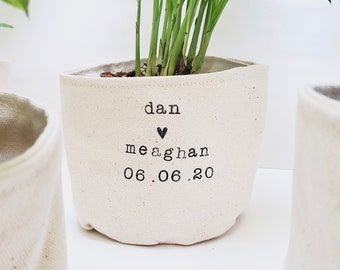 Unique wedding gift for couple - indoor planter, bride gift, personal wedding gift