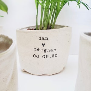 Unique wedding gift for couple indoor planter, bride gift, personal wedding gift image 1
