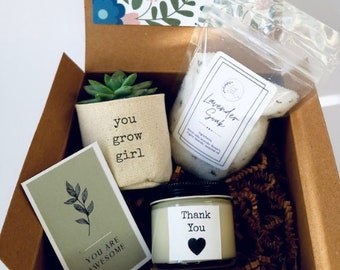 you grow girl 2" planter gift box | PLANT INCLUDED | Thank you gift box