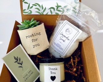 Rooting for you 2" planter gift box | PLANT INCLUDED | Thank you gift box | Best friend gift box | gift for her | care package gift box