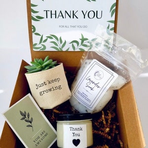 Just keep growing 2" planter gift box | PLANT INCLUDED | Thank you gift box | Best friend gift box | gift for her | care package gift box