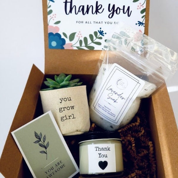 you grow girl 2" planter gift box | PLANT INCLUDED | Thank you gift box