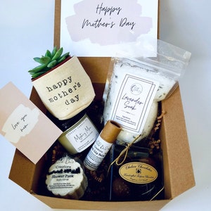 Mini boîte cadeau pour la fête des mères | PLANTE INCLUS | Coffret cadeau Fête des Mères | cadeau pour elle | coffret cadeau emballage d'entretien