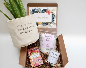 Mother's Day Gift Box | Thank you for helping me grow | gift for mom | gift for grandmother PLANT NOT INCLUDED