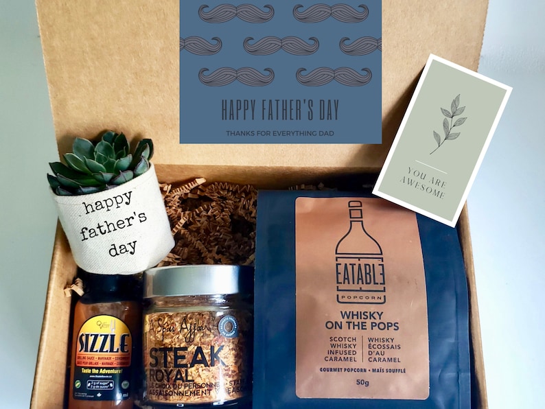 Father's Day Gift Box | 2" PLANT INCLUDED | Gift box for him | 2" happy father's day image 1