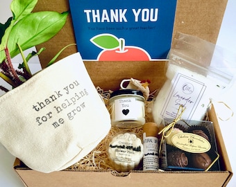 Teacher Care Package | PLANT OPTIONAL  | Gift for Teacher | Thank you for helping me grow