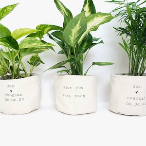 Unique wedding gift for couple indoor planter, bride gift, personal wedding gift image 2