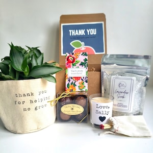 Teacher Care Package | PLANT NOT INCLUDED | Thank you for helping me grow gift box | Gift for Teacher image 2