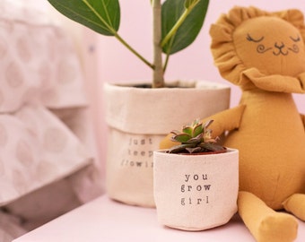 Maceta para suculentas You Grow Girl de 2" / PLANTA OPCIONAL