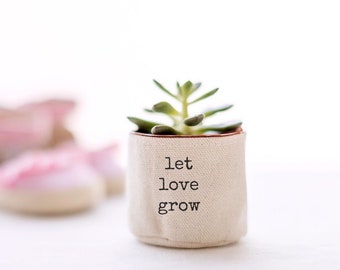 Let Love Grow 2" succulent planter | ADD PLANT