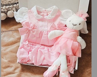 Nouveau panier cadeau bébé fille, coffret cadeau bébé fille, cadeau de shower de bébé, robe tenue bébé fille, couverture bébé, nouveau cadeau bébé, vêtements bébé, nouveau-né