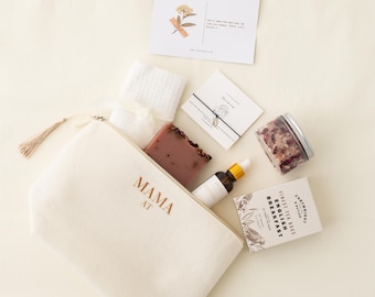 Coffret cadeau nouvelle maman | Panier végétalien maman à être chouchouté | Cadeau de félicitations pour baby shower | Cadeau de grossesse autosoins