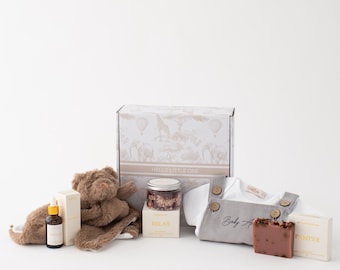 Coffret cadeau nouvelle maman, panier de luxe pour future maman, cadeau de baby shower, coffret cadeau soins, cadeau post-partum, cadeau de naissance, maman et moi