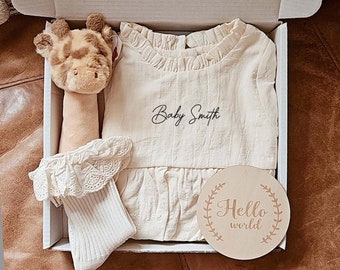 Personalised Baby Girl Gift Hamper,  Gift Box, Baby Basket, Baby Shower Gift, Baby Girl Outfit, Baby Blanket, New Baby Gift, Pregnancy Gift