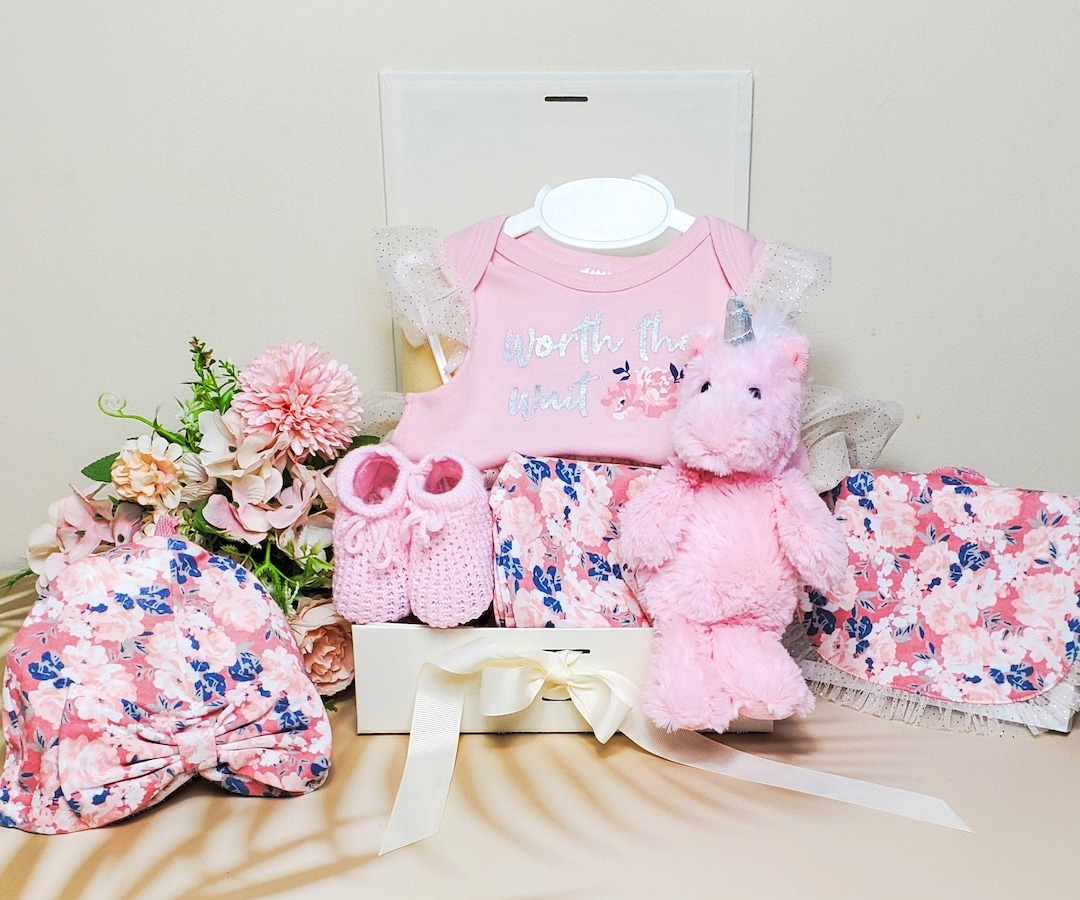 Worth the Wait Baby Girl Gift Box / Luxury Baby Girl Hamper / Etsy UK