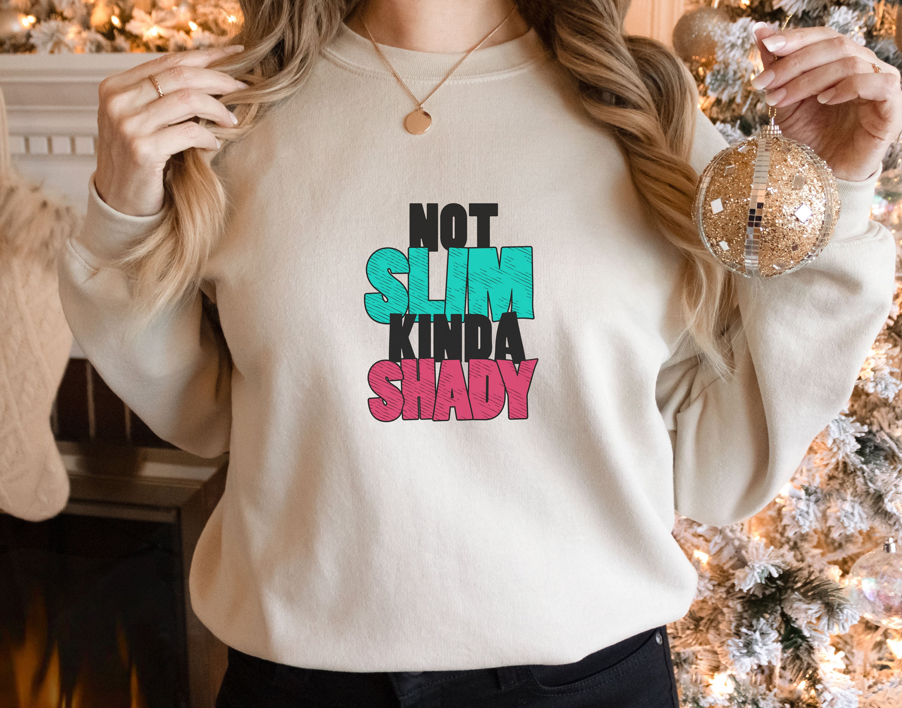 Not Slim Kinda Shady Sweatshirt Funny Quote Sarcastic Mom - Etsy