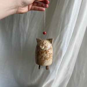 Ceramic wind chime - cat