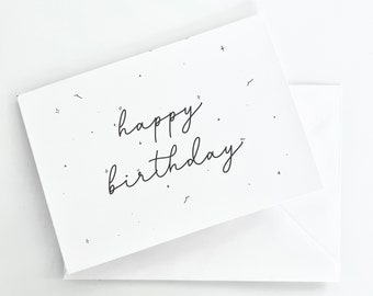 Minimalist birthday card for girlfriend/boyfriend