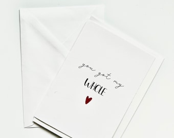 Valentines day gift card for him and her