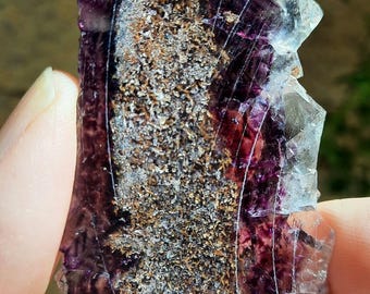 FLUORITE Erongo  Slice – Rare Zoned Crystal Plate from Namibia – Phantom Fluorite, AAA Quality