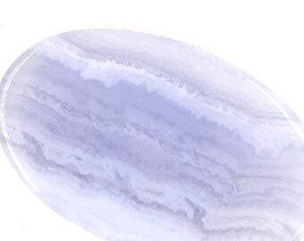 Blue Lace Agate Cabochons, Soothing Blue Gemstone for Calm Jewellery from Malawi, AAA Quality