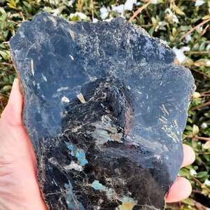 NUUMMITE Double-Sided Polished Plate - Majestic and Rare, AAA Specimen from Greenland, perfect for Collectors & Crystal Enthusiasts