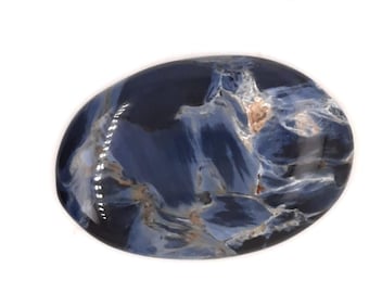 Namibian PIETERSITE Cabochon, Blue Orange Gemstone, AAA Quality