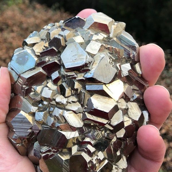 PYRITE Specimen - Gleaming Metallic Luster, AA Quality from Peru