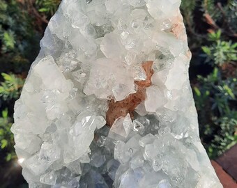 AA Massive Zeolite Cluster, 2 kg Apophyllite, Stilbite, Heulandite on Chalcedony from India, Tower Specimen, Crown & Heart Chakra