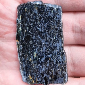 NUUMMITE crystal, 3 Billion Year Old stone sourced directly from Greenland, one side polished, the reverse is raw, AAA Quality