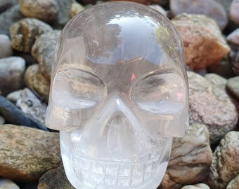 CRYSTAL Quartz SKULL, Mystical Insight from Brazil, AA quality