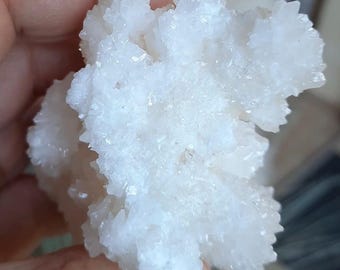 Raw STALACTITIC ARAGONITE, 195g Flos Ferri Cluster from Santa Eulalia, Mexico, Snow White Cave Crystal Specimen