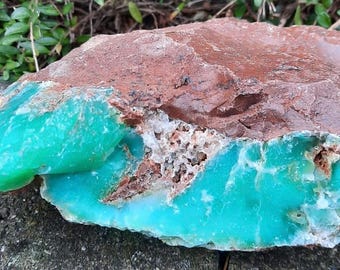 CHRYSOPRASE Large Raw  Specimen – AA Quality Tanzanian Apple Green Crystal