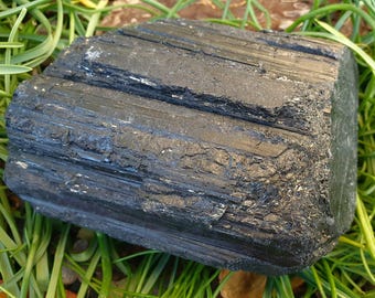 Large BLACK TOURMALINE, Raw Crystal Mineral Specimen, Brazil