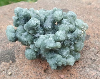 PREHNITE Small  Raw Cluster: Soothing Elegance from Morocco, AA Quality