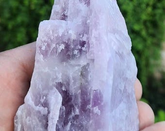 Large RAW KUNZITE Crystal, 432g Pink Specimen from Nigeria, Heart Chakra Crystal, Divine Love, Peace & Emotional Healing
