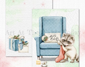 MERRY CHRISTMAS CRITTERS Digital Journal Kit. Instant Download. 26 High-Quality Resizable Pages Inc. 22 Journal Pages & 16 Journal Cards.