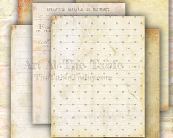 VINTAGE PAPERS 25 High-Quality Resizable Digital Paper Designs. Junk Journal, Collage, Mixed Media, Etc.