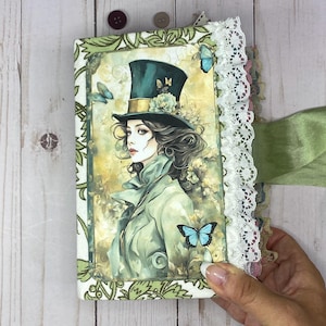 SPRING MYSTERIES Handmade Junk Journal: Ephemera Book, Keepsake Gift